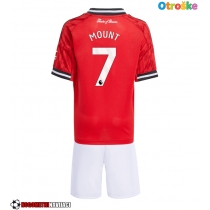 Otroške Nogometnih dresov Manchester United Mason Mount #7 Domači 2025-26 Kratki rokavi (+ hlače)